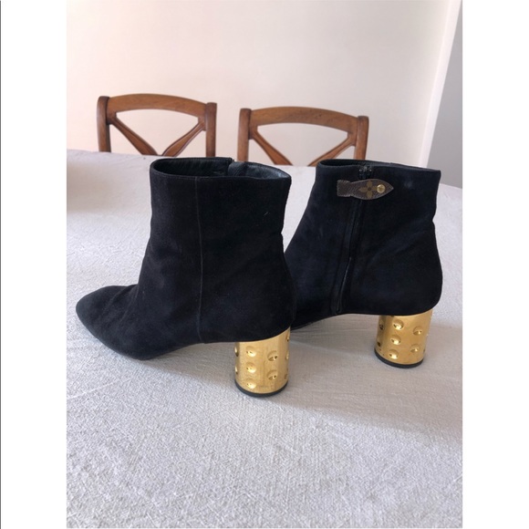 AUTH Louis Vuitton Black Suede Skylight Bootie 38.5 - Picture 3 of 16